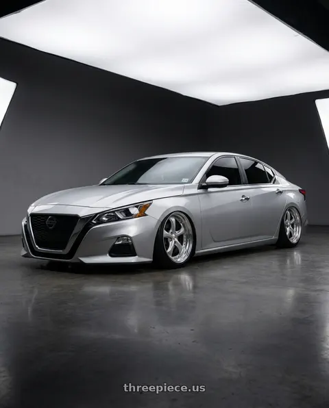 2020 Nissan Altima with Work Wheels VS-KF 5x114.3 20x9.5+27 Light Grey Silver R Disk STEP RIM wheels