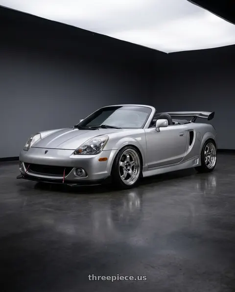 2001 Toyota MR2 Spyder with Work Meister S1 3P 4x100 17x7+36 W Disk Bright Buff Finish wheels