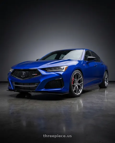 2023 Acura TLX Type S with Volk Racing G025 5x120 20x9.5+45 Formula Silver / DC wheels