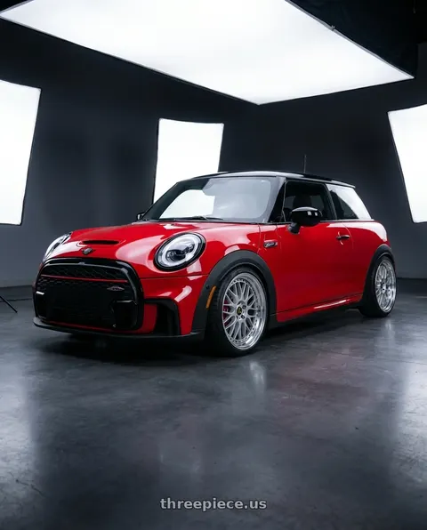 2024 Mini Cooper John Cooper Works with Work Vs-Xx 5x112 18x8+45 O Disk Light Grey Silver wheels