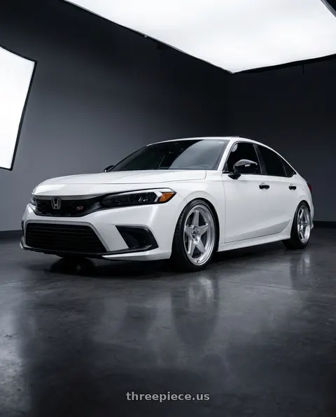 2025 Honda Civic with ESR Wheels CR5 5x114.3 18x8.5 +35 Hyper Silver wheels