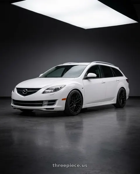 2009 Mazda 6 with OE Wheels CV08A 5x120.65 17x9.5+54 Gloss Black Redline wheels