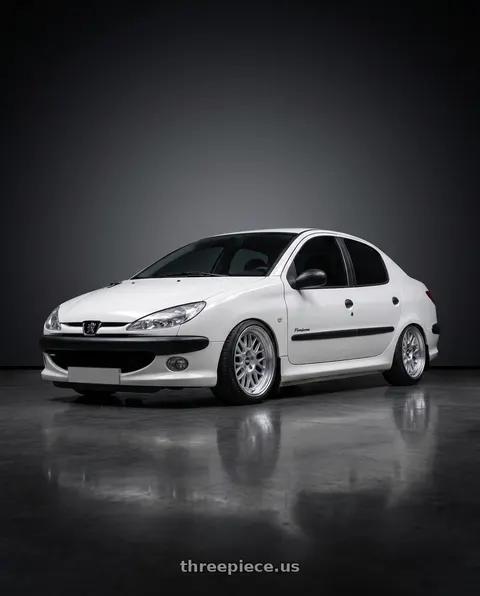 2011 Peugeot 206 SD with ESR Wheels CR SERIES CR01 5x108 18x8.5 +30 Hyper Silver wheels