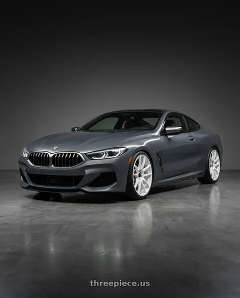 2023 BMW M8 with Vors TR4 5x112 20x9.5  +35 White wheels