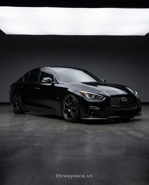 2023 INFINITI Q50 Red Sport 400 with Advan RGIII 5x114.3 19x8.5+38 Gloss Black wheels