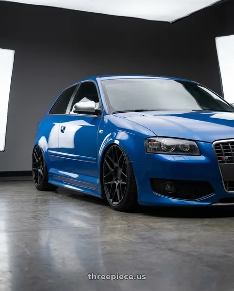 2019 Audi S3 with Aodhan AFF2 5x112 19x8.5+35 Matte Black wheels