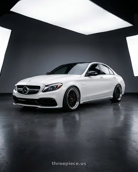 2018 Mercedes Benz C63 S with BBS LM 5x112 19x9.5+38 Diamond Black wheels