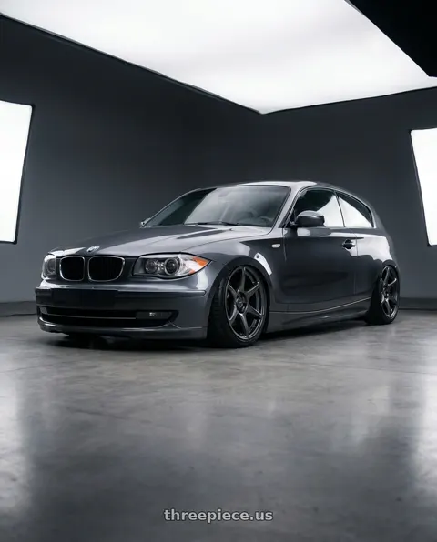 2012 BMW 1 Series E82 with Kansei K11G Tandem 5X120 18x9.5 22 Gunmetal wheels