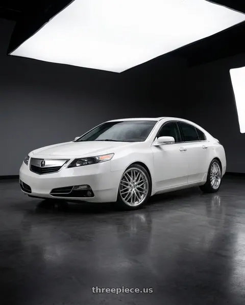 2013 Acura TL SH-AWD with MRR GT1 5x120 18x8.5  +35 Hyper Silver Machine Lip wheels