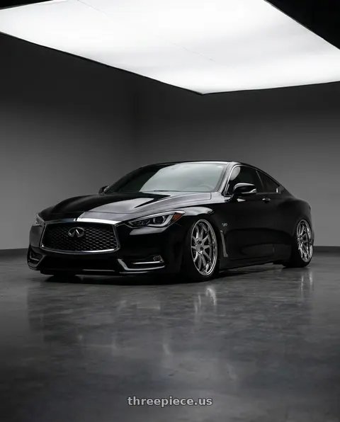 2018 INFINITI Q60 with Aodhan DS02 5x114.3 19x8.5 +35 Vacuum Chrome wheels