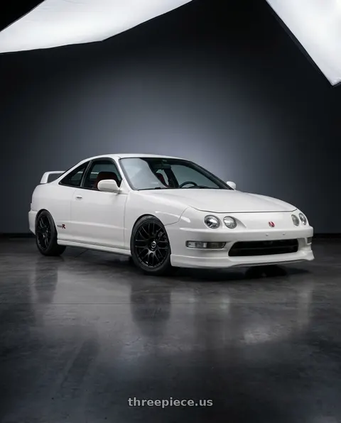 2000 Acura Integra with Work Emotion m8r 5x114.3 17x7 +38 Matte Black wheels