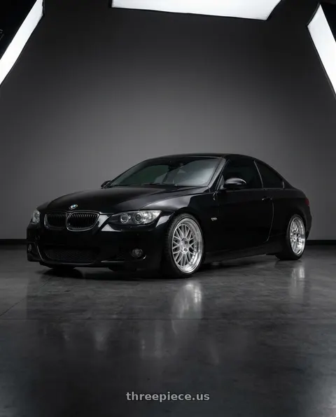 2009 BMW 335i with Aodhan AH02 5x120 18x8.5+35 Silver w/ Machined Lip wheels