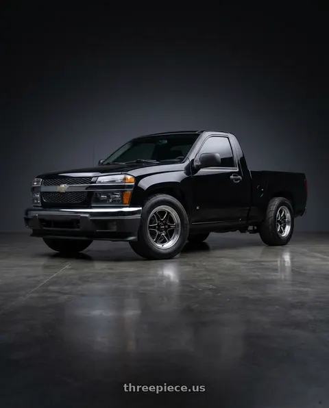 2006 Chevrolet Colorado with WELD Performance Ventura 6 Drag 6x135 17x10 +42 Gloss Black/Milled Diamond Cut Lip wheels