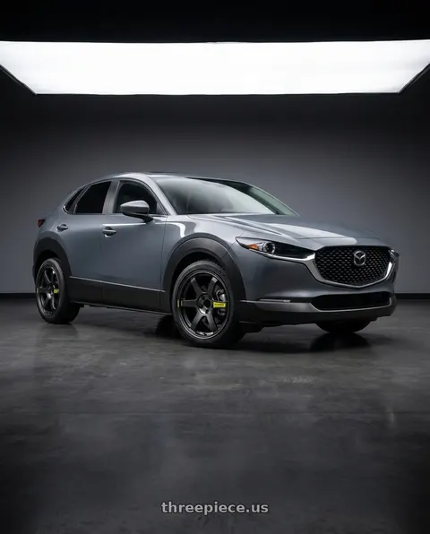 2026 Mazda CX-30 with Volk Racing TE37 Saga SL M-Spec 5x114.3 18x9.5+39 Pressed Black wheels