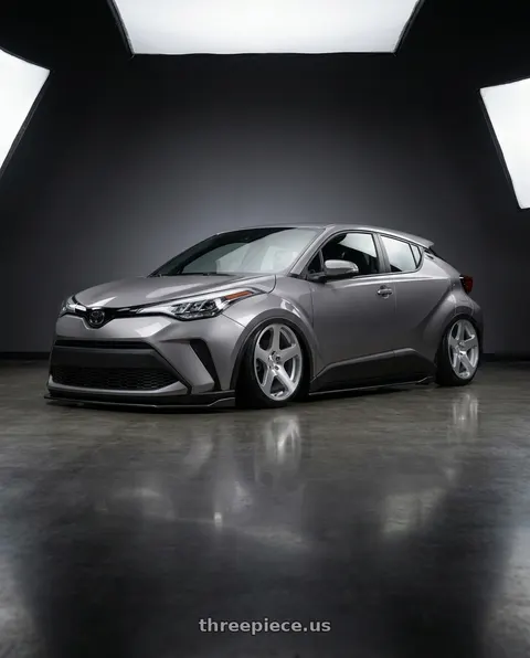 2022 Toyota C-HR with Rotiform RC200 NUE 5X120 20x8.5 +35 GLOSS SILVER W/ MACHINED FACE wheels
