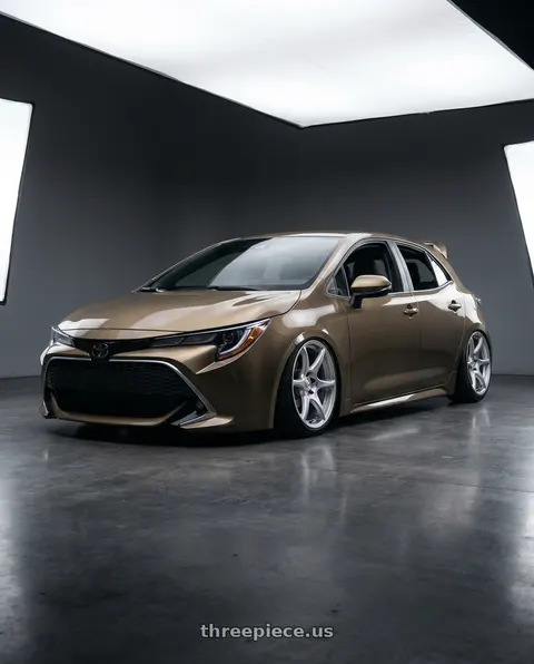 2019 Toyota Corolla XSE with Kansei K11S Tandem 5X100 17x9 35 Hyper Silver wheels