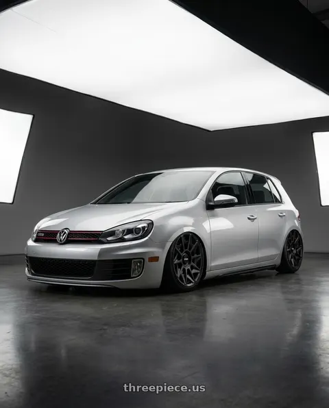 2011 Volkswagen Golf with Rotiform 1PC R129 CVT 5X112/5X120 19X8.5 +35 MATTE BLACK wheels