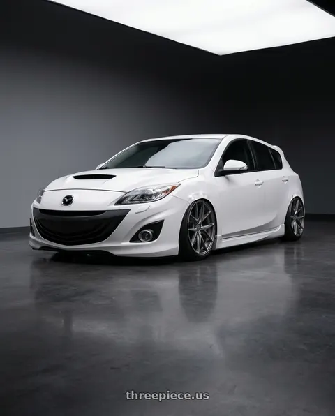 2012 Mazda 3 Mazdaspeed with Niche 1PC M116 MISANO 5X114.3 18X8 +40 MATTE GUN METAL wheels