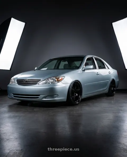 2004 Toyota Camry with Gram Lights 57CR 5x114.3 19x9.5+35 Glossy Black wheels