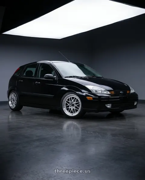 2004 Ford Focus ZTS with Vors VR7 4x108 16x7  +38 Silver Machine Face Lip Chrome Rivet wheels