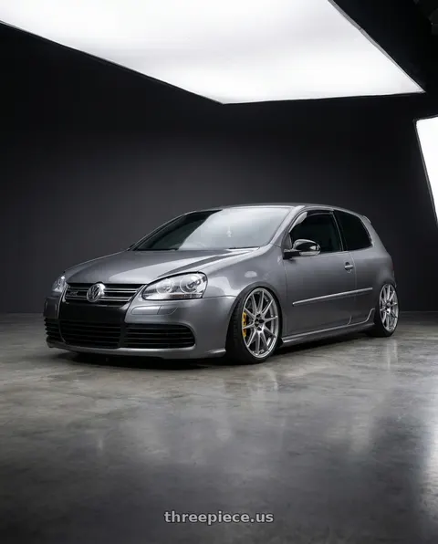 2009 Volkswagen GTI with BBS FS 5x112 19x8.5+42 Diamond Silver wheels