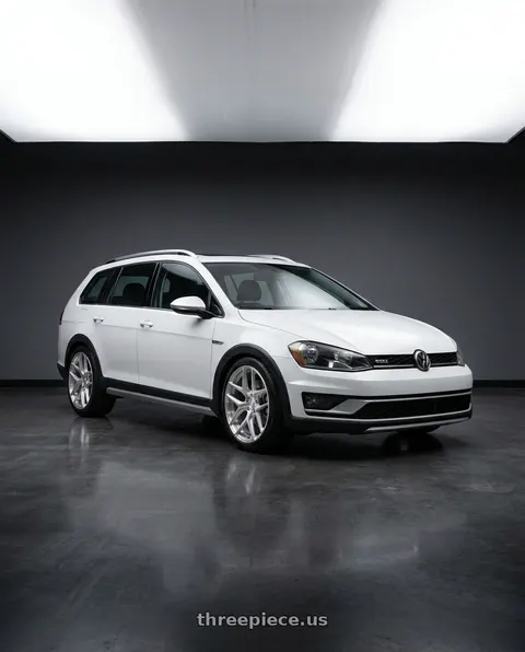 2017 Volkswagen Golf Alltrack SEL with MRR FS1 5x130 18x8.5  +45 Brushed Clear wheels