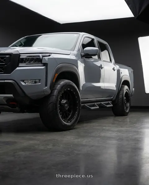 2024 Nissan Frontier PRO-X with XD XD842 SNARE 6X114.3/6X139.7 20X9 +18 SATIN BLACK wheels