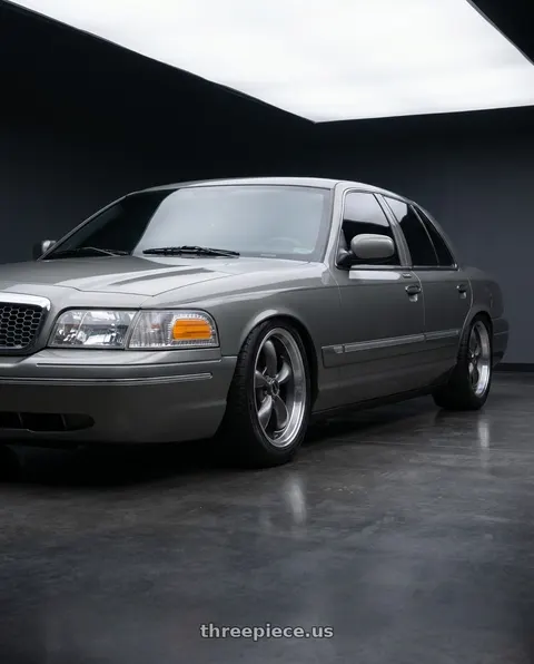 2009 Ford Crown Victoria with American Racing AR105 TORQ THRUST M 5X114.3 18X8 0 ANTHRACITE W/ MACHINED LIP wheels