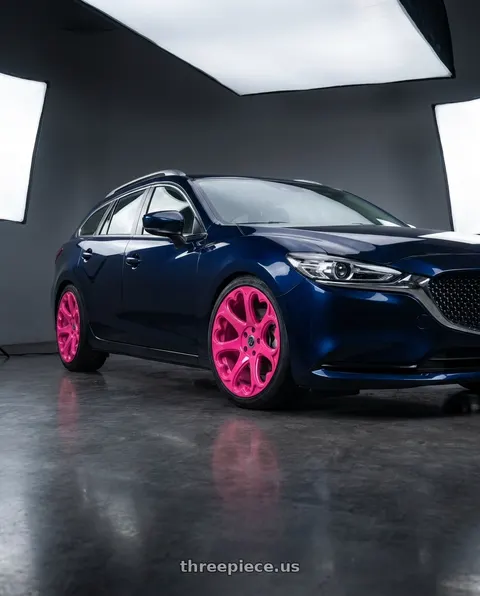 2020 Mazda 6 with Heritage Wheel Kokoro Monoc 5X114.3 18x8.5+35 Pink wheels
