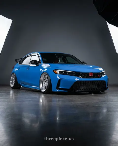 2024 Honda Civic Type R with Work Meister S1 3P 5x120 19x10+55 O Disk Silver wheels