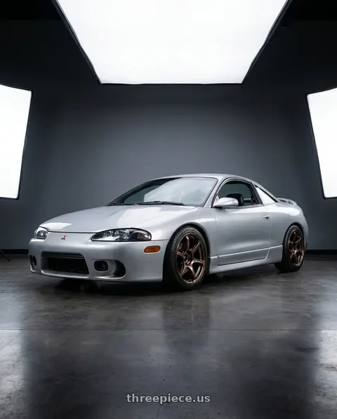 1998 Mitsubishi Eclipse with Advan Racing RG-4 4x100 17x7.5 +38 RACING COPPER BRONZE wheels