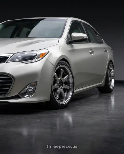 2013 Toyota Avalon with F1R FC7 5x114 18x9.5 +38 Hyper Black/Polish Lip wheels