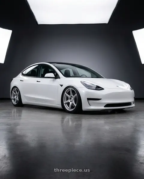 2023 Tesla Model 3 with Kansei K11S Tandem 5x114.3 19x9.5 12 Hyper Silver wheels