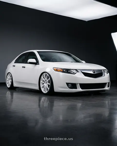 2013 Acura TSX with Advan RCIII 5x114.3 18x8.5+53 White wheels