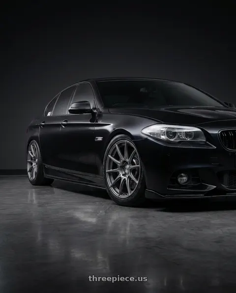 2014 BMW 528i with Ssr Gtx01 5x120 19x8.5+38  DARK SILVER wheels