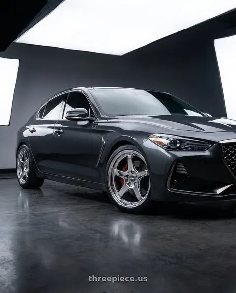 2019 Genesis G70 Advanced with ESR Wheels APX5C 5x114.3 19x9.5 +22 Chrome wheels
