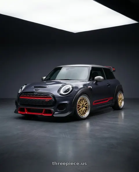 2020 Mini Cooper John Cooper Works with BBS LM 5x114.3 18x9.0+42 Gold wheels
