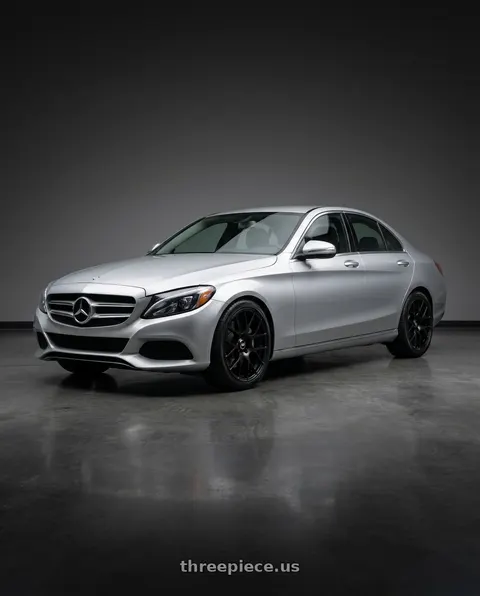 2017 Mercedes-Benz C300 with Enkei Raijin 5x112 19x8.5+42 Black wheels
