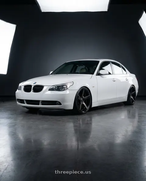 2005 BMW 525i with SSR Professor SP4 5x120 20X9 16 MD Disk Flat Black wheels