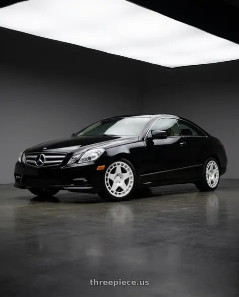 2013 Mercedes-Benz E350 4Matic with fifteen52 TURBOMAC 5x112 17x7.5 +40 RALLY WHITE (GLOSS WHITE) wheels