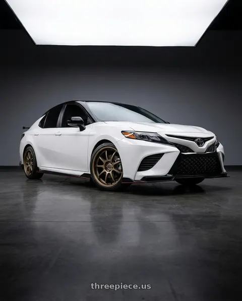 2021 Toyota Camry TRD with Work Emotion D9r 5x114.3 19x8.5 +38 Matte Bronze wheels
