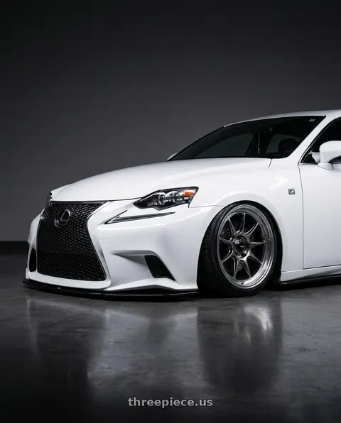 2018 Lexus IS350 F Sport with Konig Countergram 5x114.3 19x8.5+35 Hyper Chrome / Machined Lip wheels