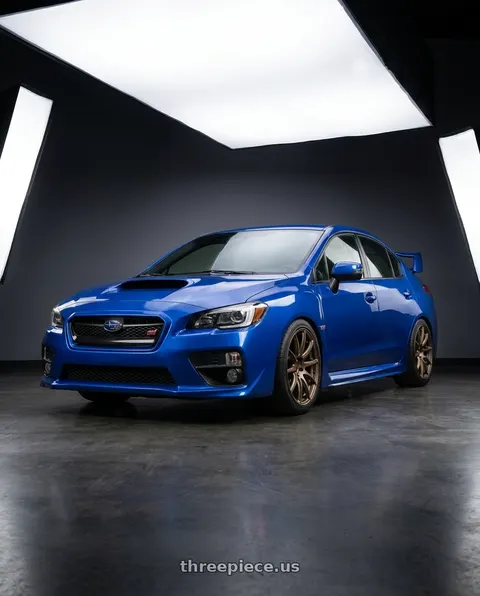 2018 Subaru WRX STI with Gram Lights 57Transcend 5x114.3 18x9.5 +38 BRONZE wheels