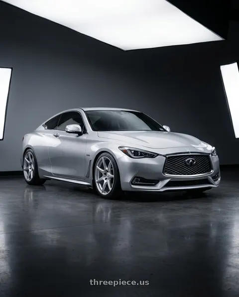 2020 INFINITI Q60 with Kansei K11S Tandem 5x114.3 19x10.5 12 Hyper Silver wheels