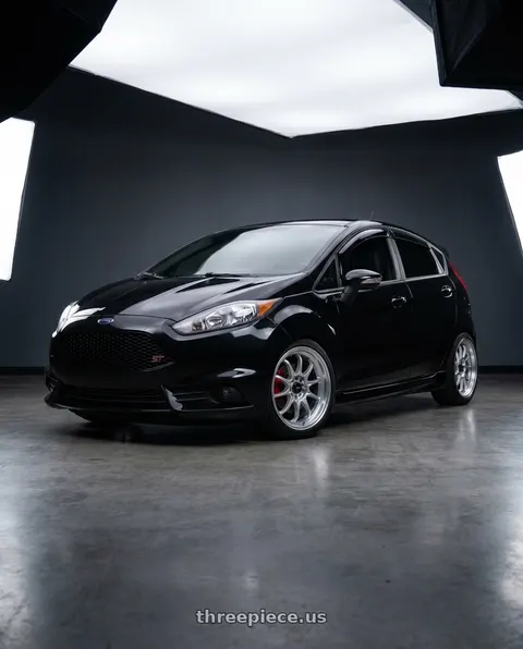 2016 Ford Fiesta with Vors TR3 4x108 16x8  +20 Silver Machine Lip wheels