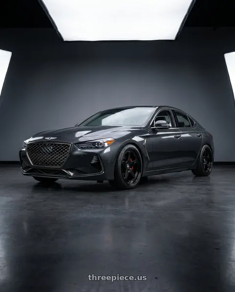 2019 Genesis G70 with ESR Wheels CR SERIES CR5 5x100 18x8.5 +30 Gloss Black wheels