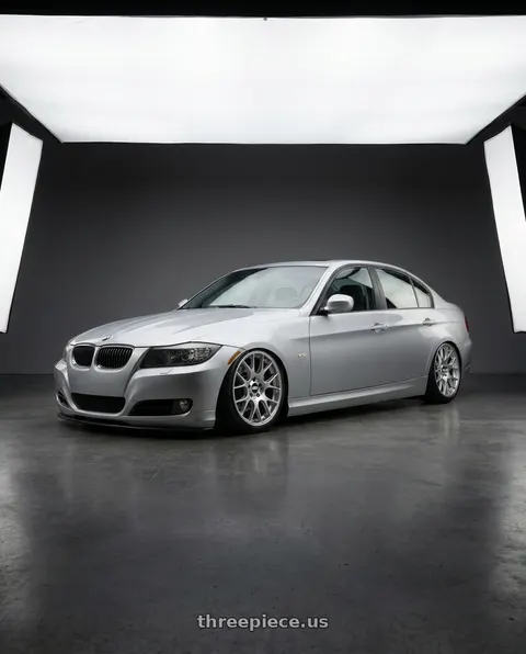 2011 BMW 335i with BBS CH-R 5x120 19x8.5 +32 Brilliant Silver Polished Rim Protector wheels