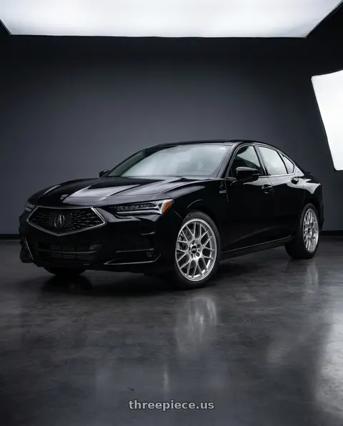 2021 Acura TLX SH-AWD with BBS RG-R 5x120 18x8.5+38 Diamond Silver wheels