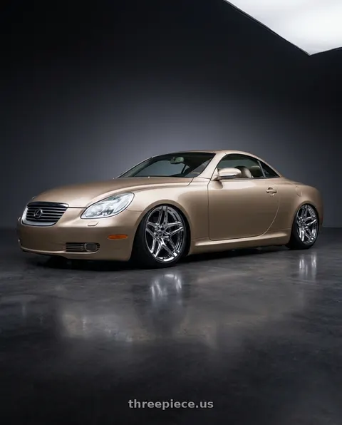 2002 Lexus SC430 with HERITAGE WHEEL EBISU MONOC 5x114.3 20x9 +25 CHROME wheels