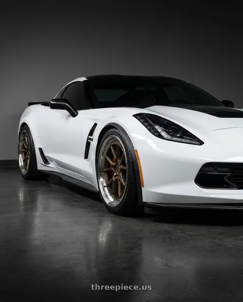 2019 Chevrolet Corvette Grand Sport with Aodhan DS08 5X120 19x8.5+35 Bronze w/Machined Lip wheels